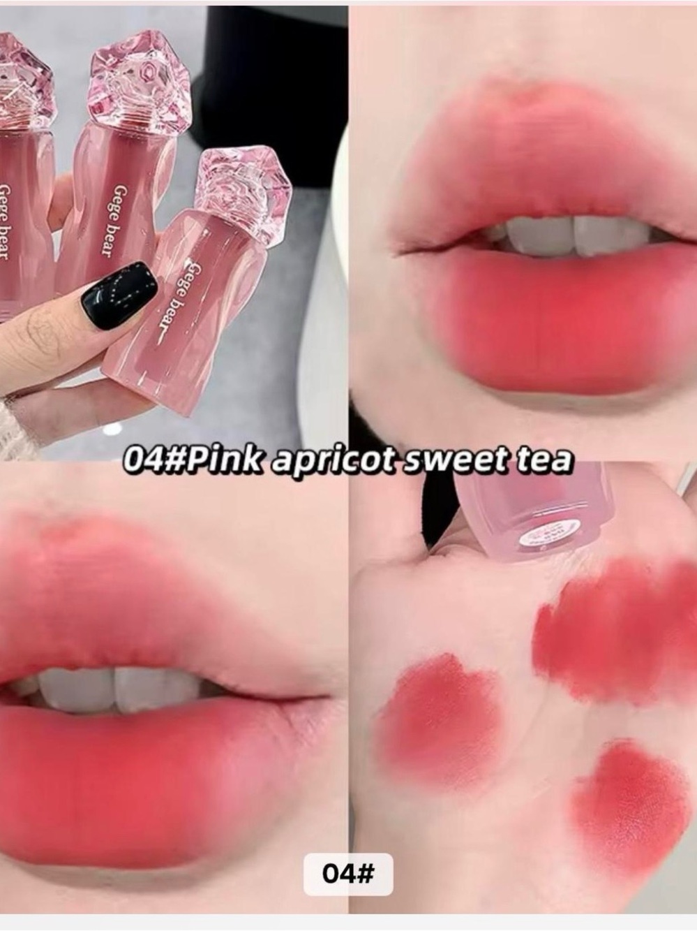 Gege Bear Lip Tint — Pink Apricot (Shade 04)